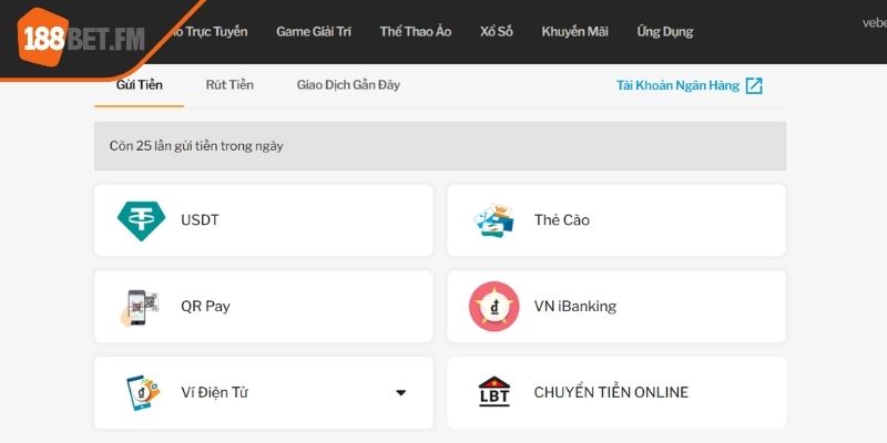 Cập nhật điều khoản sử dụng 188BET mới nhất cho tân thủ 3 Điều khoản sử dụng 188BET về nạp/rút tiền