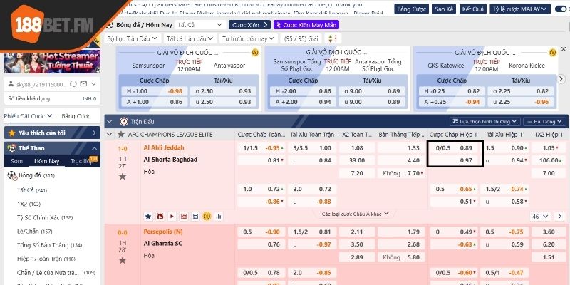 Kèo chấp đồng banh 1/4 188bet và kinh nghiệm bắt kèo 1 Tìm hiểu kèo chấp đồng banh 1/4 188bet